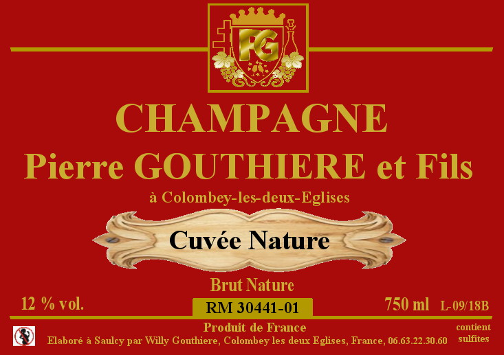 etiquette cuvee nature